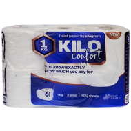 Hartie igienica 2 straturi Kilo Confort 6 role